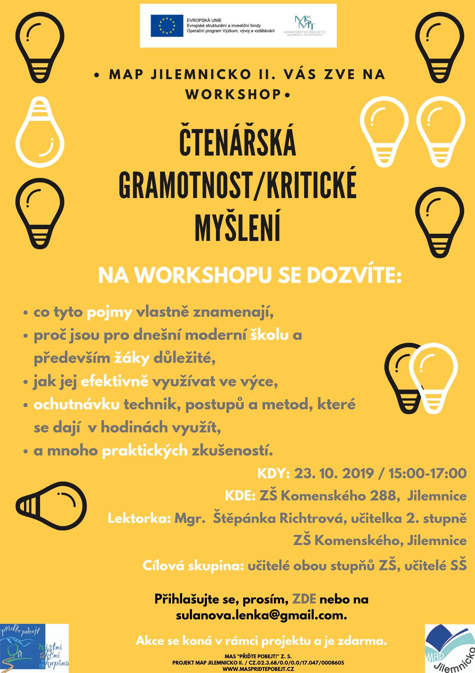Workshop Čtenářská gramotnost/Kritické myšlení